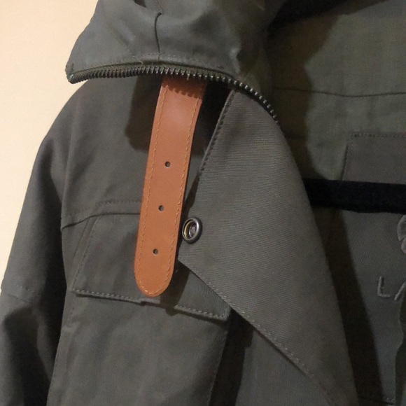 Lacoste Utility Jacket with Leather Trim - Picture 2 of 12